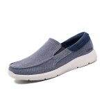 Mocassins homme - bleu - textile - antidrapage - respirante - confortable