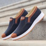 Mocassins pour hommes - chaussures plates légères et respirantes - sans lacet - noir Mocassins pour hommes - chaussures plates légères et respirantes - sans lacet - noir