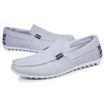 Mocassin hommes conduite chaussures de cow - boy - funmoon - gris - cuir Mocassin hommes conduite chaussures de cow - boy - funmoon - gris - cuir