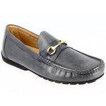 Mocassins hommes en cuir bleu avec garniture belym 310 - belym Mocassins hommes en cuir bleu avec garniture belym 310 - belym