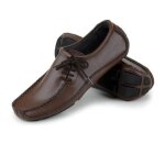 Mocassin hommes en cuir marron - funmoon - nouveau party chaussures - respirant et adhsif