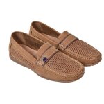 Mocassins homme en cuir premium microperfor� - ozabi - 20a86 taupe - confortables et l�g�res