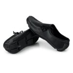Mocassins hommes en cuir noir - funmoon - chaussures de danse pour adulte