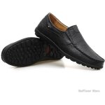 Mocassins homme en cuir noir - nouvelle marque de luxe - grande taille loafer Mocassins homme en cuir noir - nouvelle marque de luxe - grande taille loafer