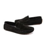 Mocassin homme en cuir sud antidrapant - noir - 2021
