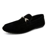 Mocassins hommes - daim - noir - Élégants et confortables Mocassins hommes - daim - noir - Élégants et confortables