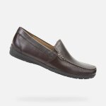 Mocassins homme geox u siron w - cuir marron - légers et souples Mocassins homme geox u siron w - cuir marron - légers et souples
