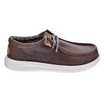 Mocassins homme hey dude wally grip - marron - textile