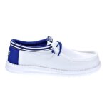 Mocassins homme hey dude - modèle wally letterman - daim - nubuck - couleur blanc / marron Mocassins homme hey dude - modèle wally letterman - daim - nubuck - couleur blanc / marron