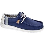 Mocassins homme hey dude - wally linen natural - blanc et azul - tige en textile Mocassins homme hey dude - wally linen natural - blanc et azul - tige en textile