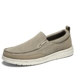 Mocassins homme - printemps - Été - enfiler loafers toile casual aéré - kaki Mocassins homme - printemps - Été - enfiler loafers toile casual aéré - kaki