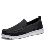 Mocassins homme - printemps - Été - enfiler loafers toile casual aéré - noir Mocassins homme - printemps - Été - enfiler loafers toile casual aéré - noir