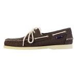 Mocassin basse cuir sebago portland 10oz washed canvas - marron sombre Mocassin basse cuir sebago portland 10oz washed canvas - marron sombre