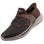 Mocassins homme - skechers - slade macklin - enfilage facile - confortable - marron