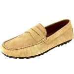Mocassin homme de ville en cuir daim jaune - belym Mocassin homme de ville en cuir daim jaune - belym