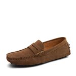 Mocassins kaki en daim - nubuck pour homme - wj05210922s01 Mocassins kaki en daim - nubuck pour homme - wj05210922s01