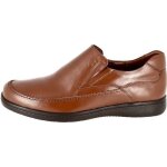 Mocassin mdical homme en cuir cognac - adulte - marron