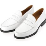 Mocassin richelieu homme en cuir grainée blanc Mocassin richelieu homme en cuir grainée blanc