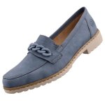Mocassins - rieker - 51863 - 10 - femme - bleu - application de cha�nes