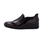 Mocassin - rieker - lagro - cuir - rouge bordeaux - femme