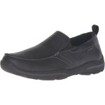 Mocassins skechers homme harper - forde noir - cuir - confortable - m�moire de forme