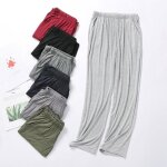 Pantalon de nuit homme en modal slim - vitata - gris - haute élasticité Pantalon de nuit homme en modal slim - vitata - gris - haute élasticité
