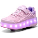 Mode baskets enfants led lumires chaussures  roulettes garons filles sneakers avec roues automatique ...