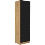 Modena - colonne - 2 portes - 60 x 57 x 210 cm - ch�ne artisan / noir mat