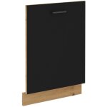 Modena - faade lave - vaisselle + plinthe - 60 x 52 x 82 cm - chne artisan / noir mat
