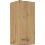 Modena - meuble haut - 2 portes - 30 x 31 x 72 cm - ch�ne artisan / noir mat