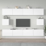 Moderne ensemble de meubles tv - csy - armoire tv salon 6 pcs blanc bois dingénierie 718kg Moderne ensemble de meubles tv - csy - armoire tv salon 6 pcs blanc bois dingénierie 718kg
