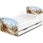 Moderne lit denfant toddler motif dinosaures jura