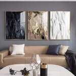 Moderne noir blanc plumes dor mur art toile peinture affiches et impressions image pour chambre salon ...