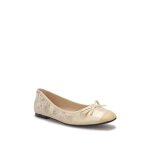 Ballerines en simili � bout carr� et n?ud en tissu � lavant. mod�le avec languette � larri�re et semelle ...