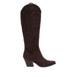 La modeuse - bottes cuissardes - bottes hautes santiags en sudine. motif en relief avec surpiqres. ...