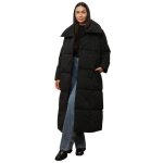La modeuse - manteaux - doudoune matelasse longue  large col. fermeture par 4 boutons pression devant. ...