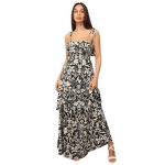 La modeuse - robes - robe longue évasée avec fines bretelles à nouer sur les épaules. dotée de volants ... La modeuse - robes - robe longue évasée avec fines bretelles à nouer sur les épaules. dotée de volants ...