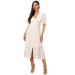 La modeuse - robes - robe mi - longue fendue  manches ballons en broderie anglaise. dote de boutons ...