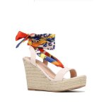 La modeuse - sandales nu - pieds - sandales compenses  bout rond ouvert et semelle en cordage. dotes ...