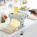 Machine a pates fraiche manuelle - laminoir - spaghettis tagliatelles lasagnes - laminoir  ptes acier ...