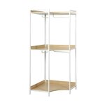 Module dressing dangle blanc avec 4 penderies et 2 étagères. l 80 x p 80 x h 190 cm Module dressing dangle blanc avec 4 penderies et 2 étagères. l 80 x p 80 x h 190 cm