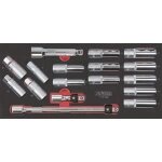 Module - ks tools - 713. 1026 - module de douilles longues et accessoires - 1 / 2 - 17 pi�ces