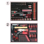 Module - ks tools - 714. 0184 - composition doutils 2 tirois - pour servante - 184 pices