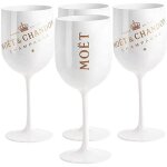 Mo�t & chandon ice imperial lot de 4 verres � champagne blanc 048 l