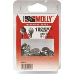Crochet plat pour vis - molly - lot de 10 - �4 - 5 - 6 mm - acier