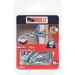 Molly lot de 16 chevilles - 5x36 mm + vis
