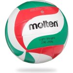 Ballon de volley - ball light - molten - blanc rouge et vert - polyvalent - léger - vessie butyle Ballon de volley - ball light - molten - blanc rouge et vert - polyvalent - léger - vessie butyle