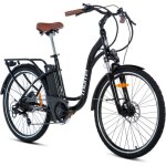 Moma bikes - vlo lectrique vae de ville - 26 - shimano - 7 vitesses - freins  disques hydrau - batterie ...