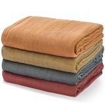 Momcozy lot de 4 langes bebe 120x120 cm ouverture emmaillotage bebe en coton et bambou