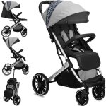 Momi estelle plus light poussette bébé citadine ultra compacte - de 6 mois - jusquà 22kg ? gris Momi estelle plus light poussette bébé citadine ultra compacte - de 6 mois - jusquà 22kg ? gris